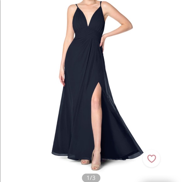 Dresses & Skirts - NWT Azazie Maren Allure Gown in Navy Blue